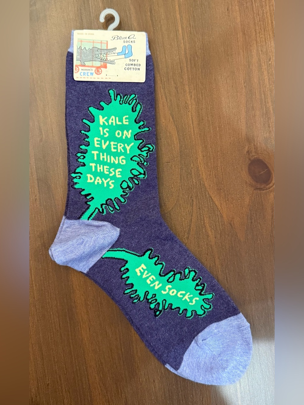 Blue Q Kale is on Everything Women’s Socks - NWT